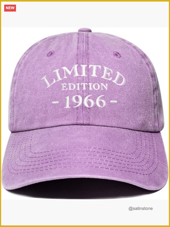 60th Birthday Adjustable Washed Cotton Embroidered Baseball Cap main image 7